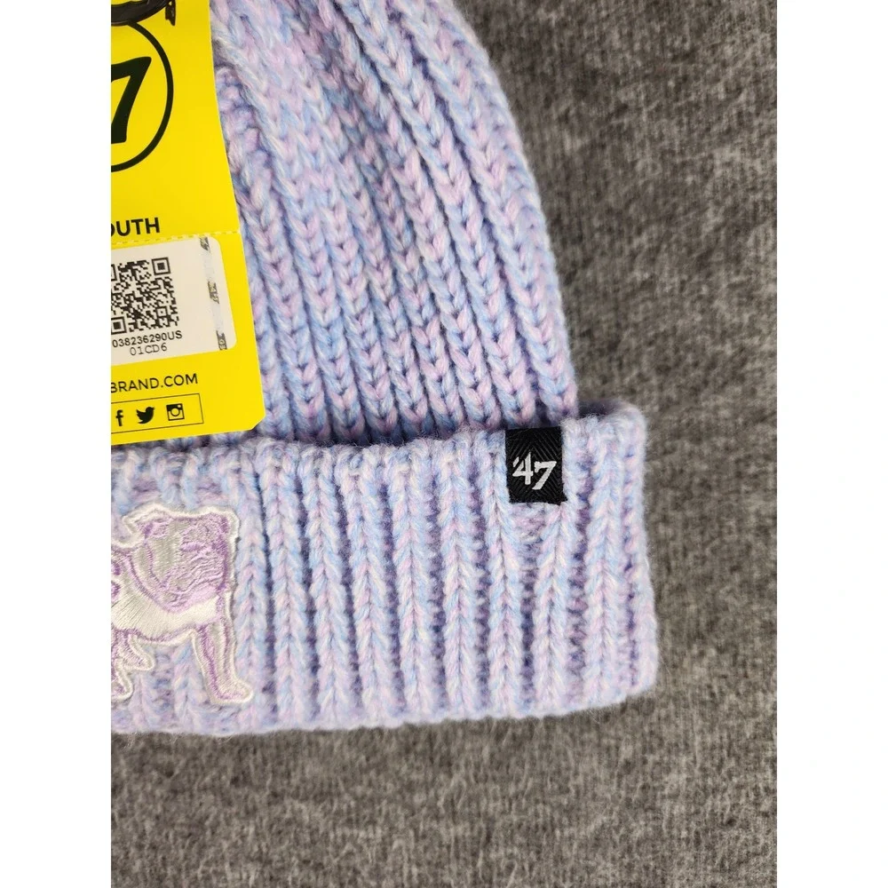 47 Brand Georgia Bulldogs Youth Sweet Mallow Cuff Knit Beanie Pink Lavender Pom